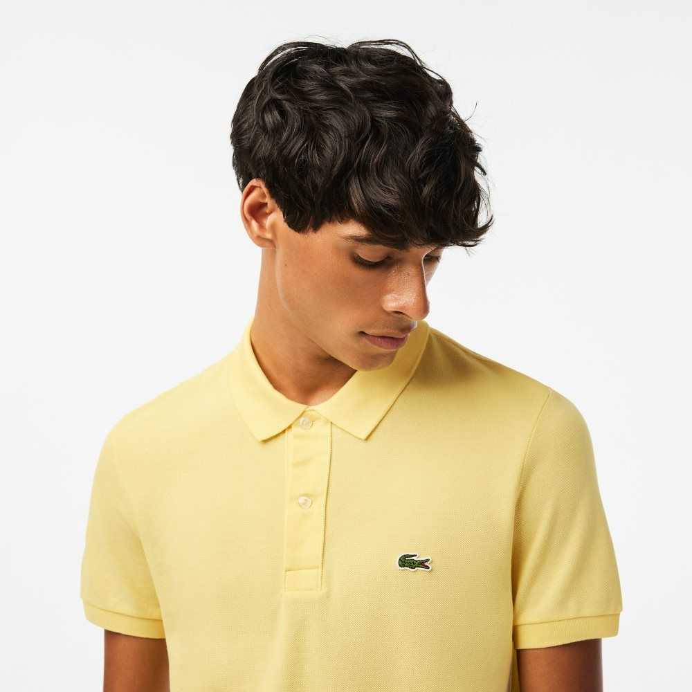 Lacoste Original L.12.12 Slim Fit Petit Pique Algodon Amarillo | 6035-JHDUB