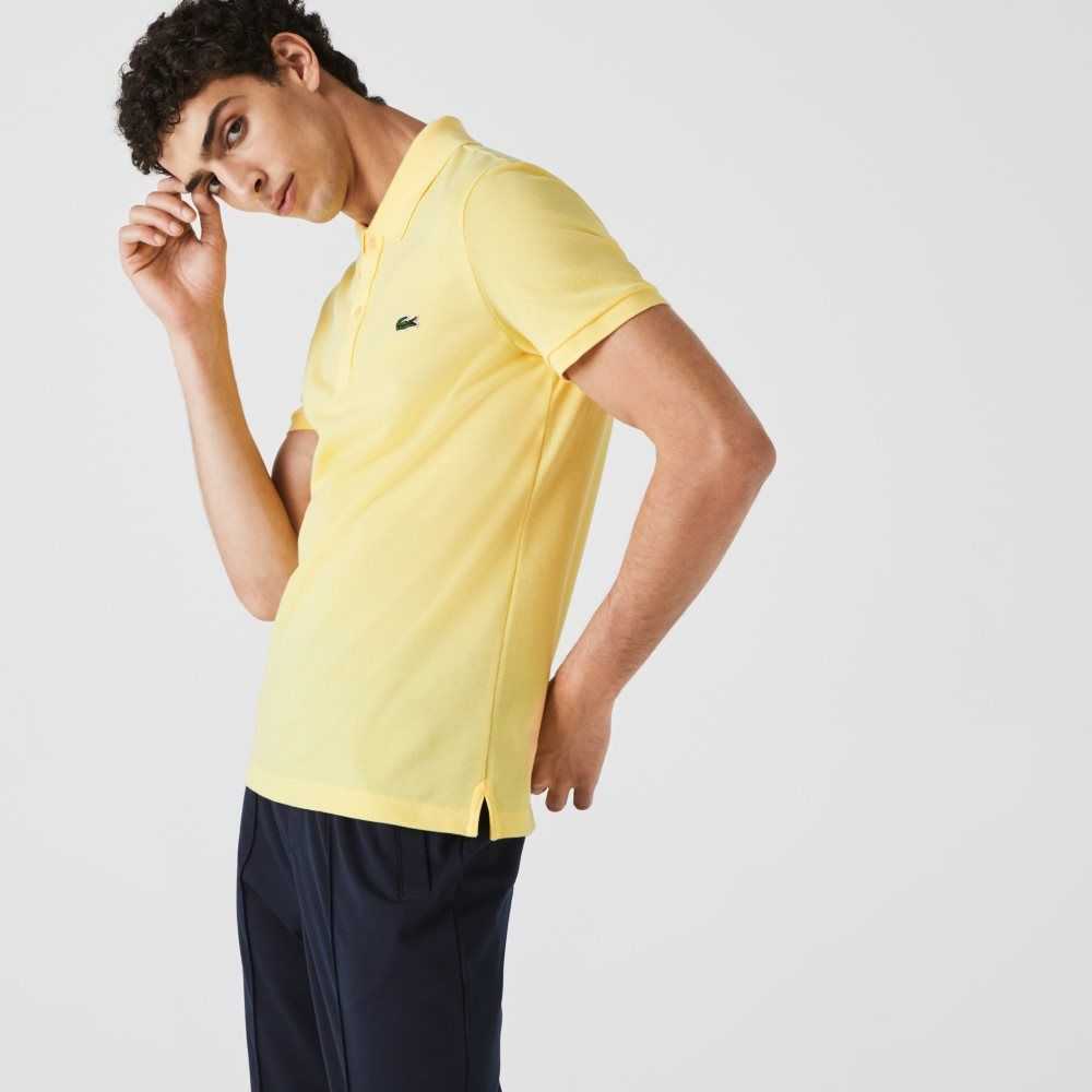 Lacoste Original L.12.12 Slim Fit Petit Pique Algodon Amarillo | 6035-JHDUB