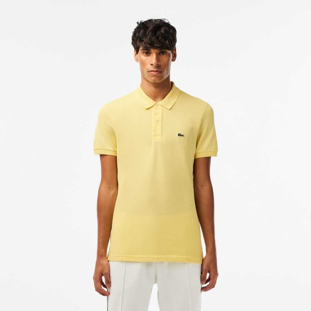 Lacoste Original L.12.12 Slim Fit Petit Pique Algodon Amarillo | 6035-JHDUB