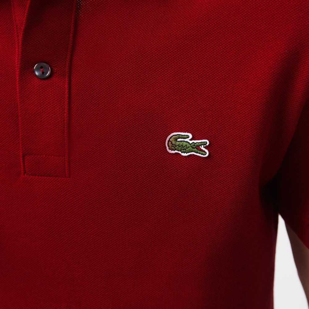 Lacoste Original L.12.12 Slim Fit Petit Pique Algodon Burdeos | 6125-NJZMC