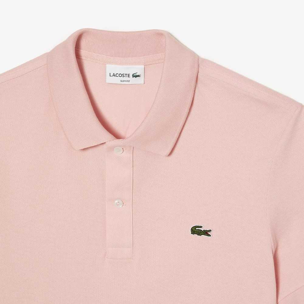 Lacoste Original L.12.12 Slim Fit Petit Pique Algodon Rosas | 6507-NTRVM