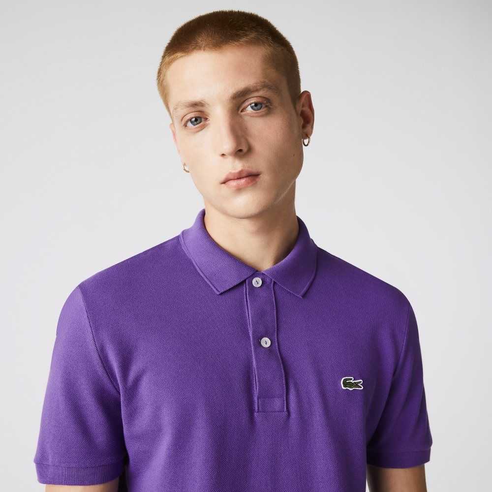 Lacoste Original L.12.12 Slim Fit Petit Pique Algodon Moradas | 7048-EBFKG