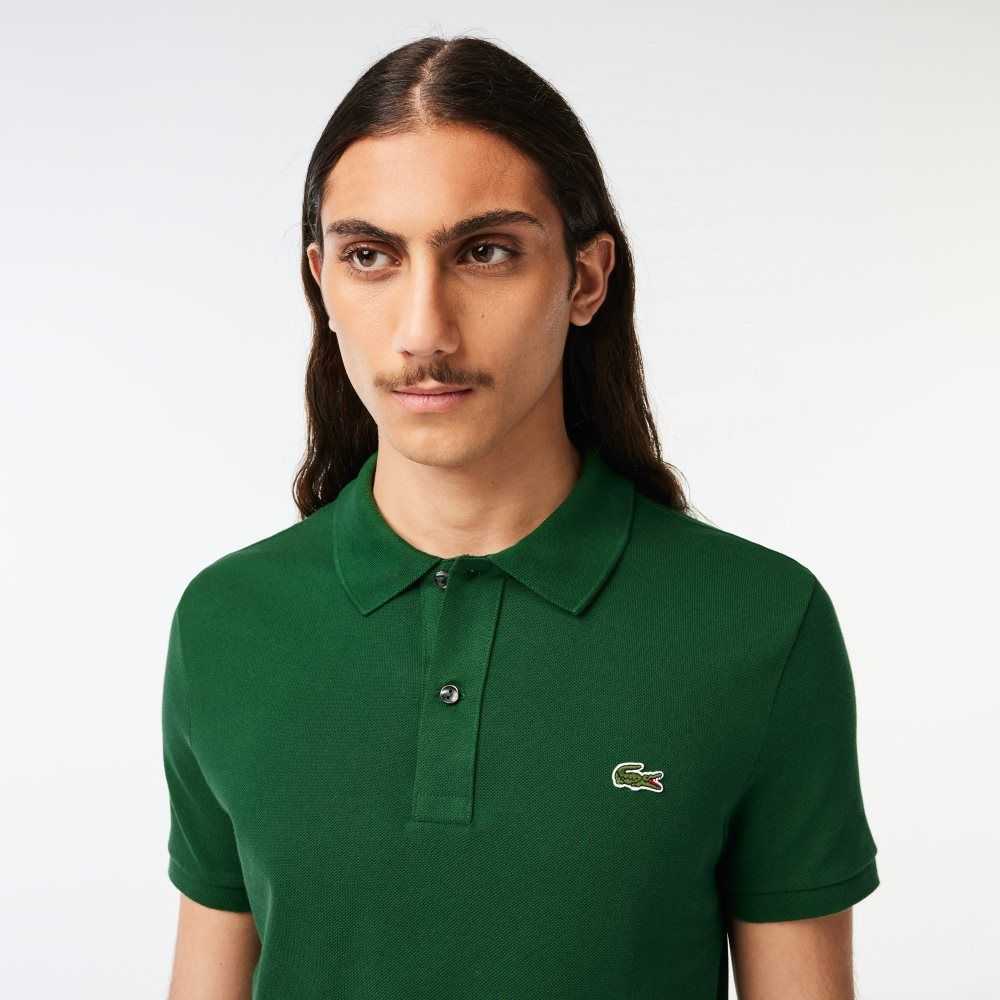 Lacoste Original L.12.12 Slim Fit Petit Pique Algodon Verde | 8142-GNZMC