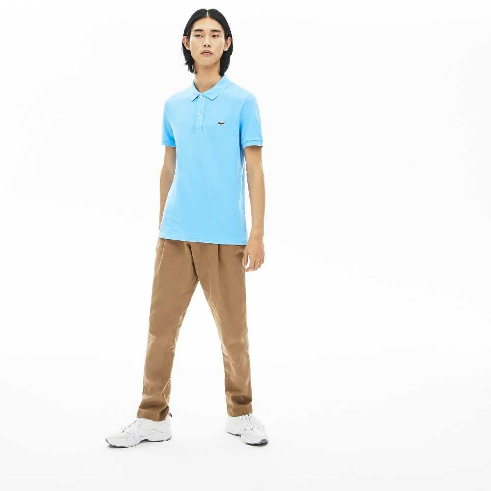 Lacoste Original L.12.12 Slim Fit Petit Pique Algodon Azules Claro | 8463-DNUBC