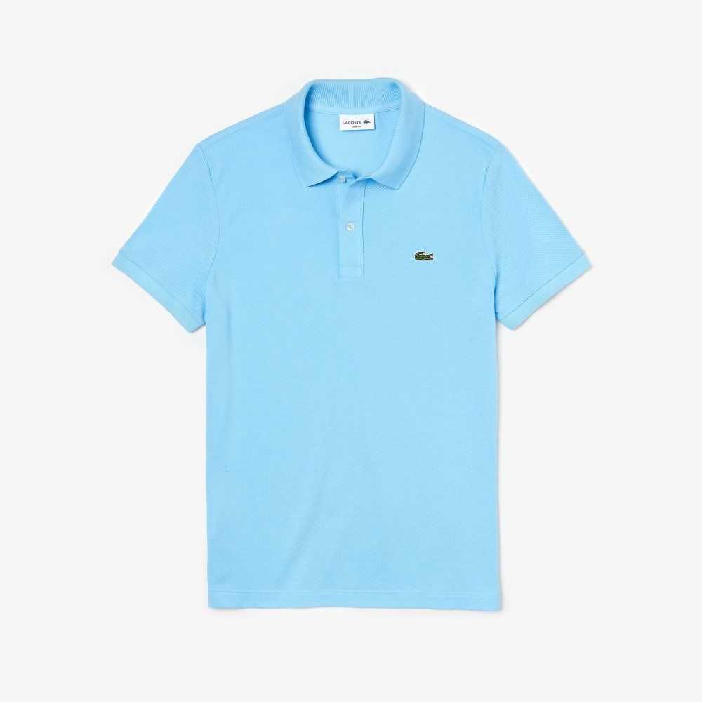 Lacoste Original L.12.12 Slim Fit Petit Pique Algodon Azules Claro | 8463-DNUBC