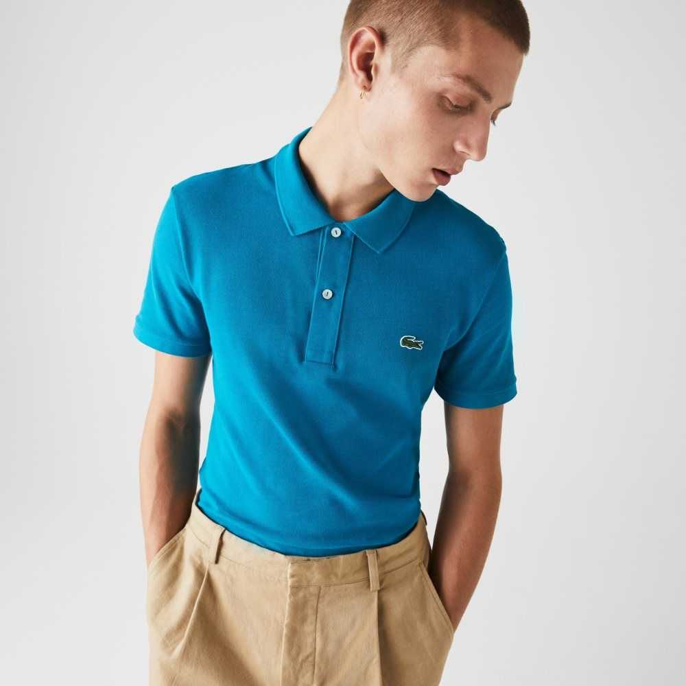 Lacoste Original L.12.12 Slim Fit Petit Pique Algodon Azules | 8964-PAFUG