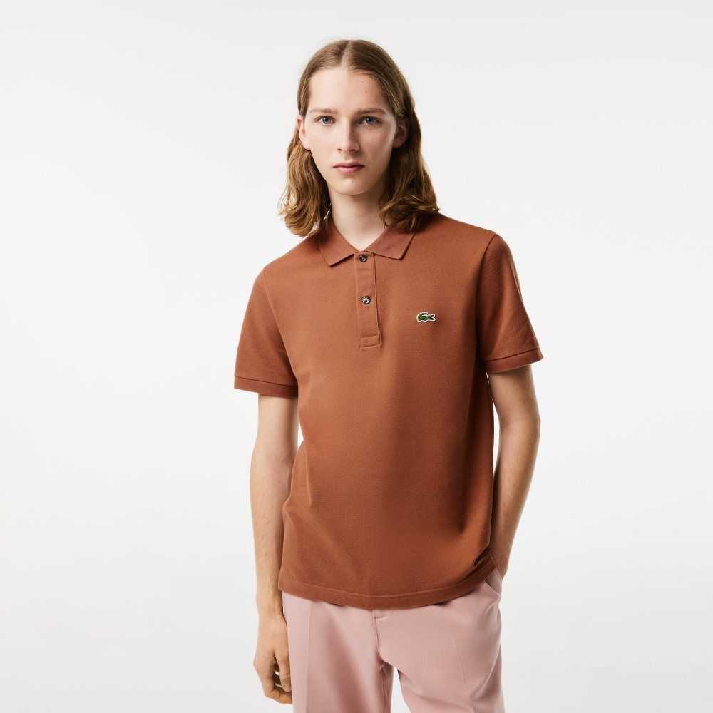 Lacoste Original L.12.12 Slim Fit Petit Pique Algodon Marrones Claro | 9218-ECJBK