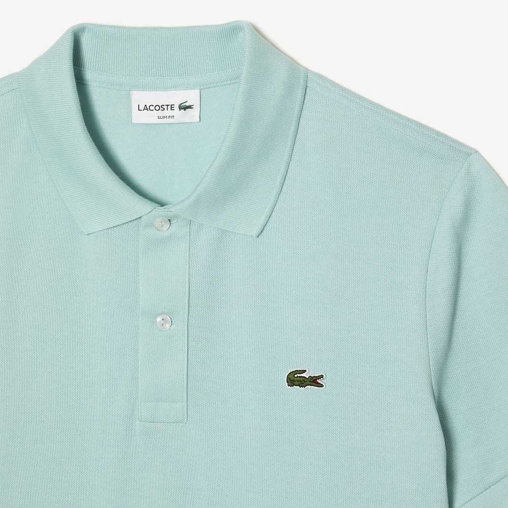 Lacoste Original L.12.12 Slim Fit Petit Pique Algodon Verde Menta | 9362-RLKBG