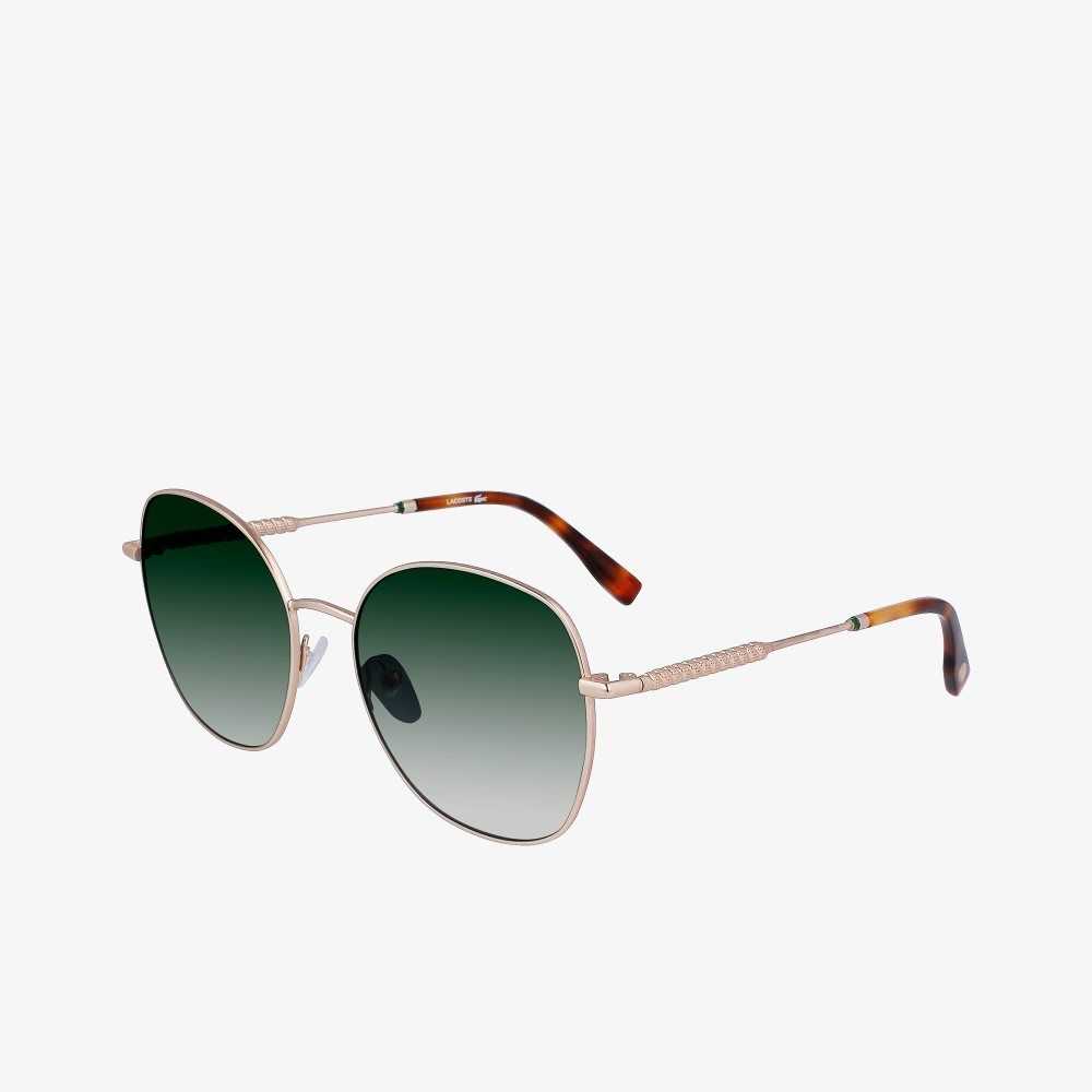 Lacoste Oval Metal Neoheritage Doradas | 5418-BGXAS