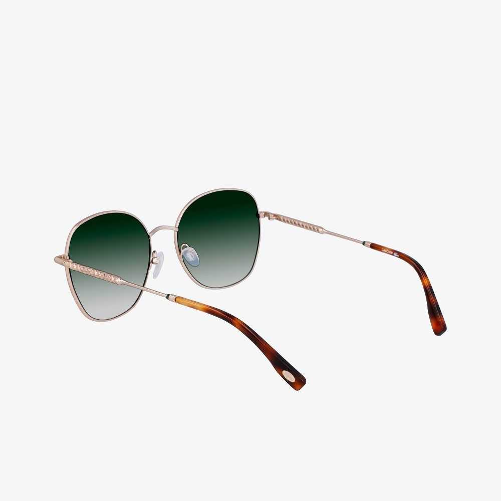 Lacoste Oval Metal Neoheritage Doradas | 5418-BGXAS