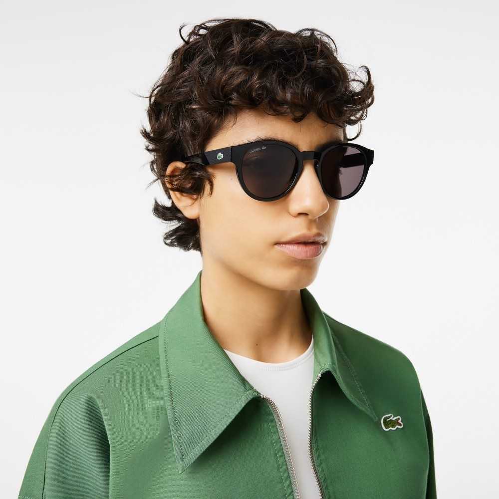 Lacoste Oval Plant Based Resin L.12.12 Negras | 9574-QWEYS