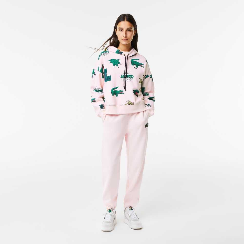 Lacoste Oversized Encapuchado Fleece Rosas Claro | 5421-WBNGI