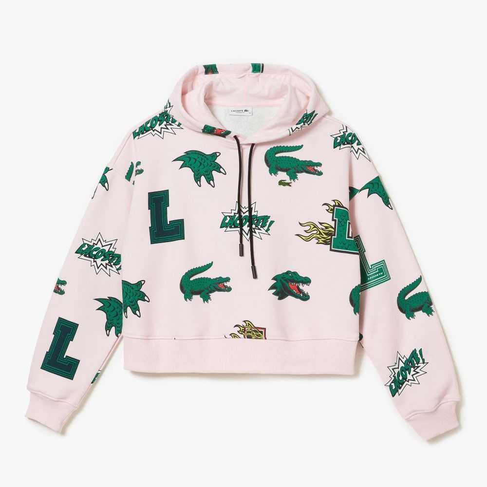 Lacoste Oversized Encapuchado Fleece Rosas Claro | 5421-WBNGI