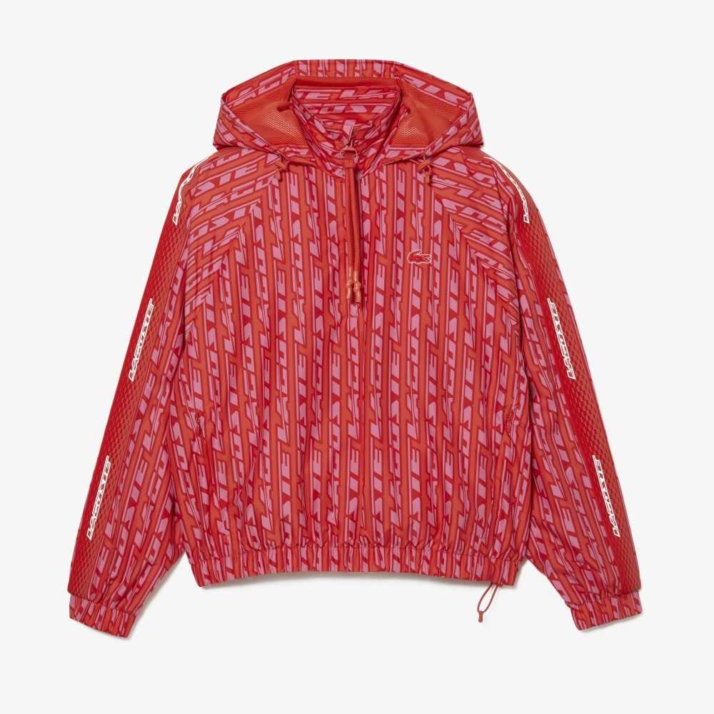 Lacoste Oversized Encapuchado Pista Jacket Naranjas Rojas Rosas | 7350-RMFWY