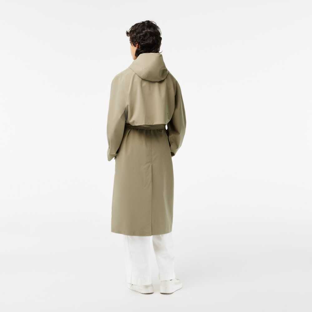 Lacoste Oversized Trench Coat Beige | 8361-UDEMC