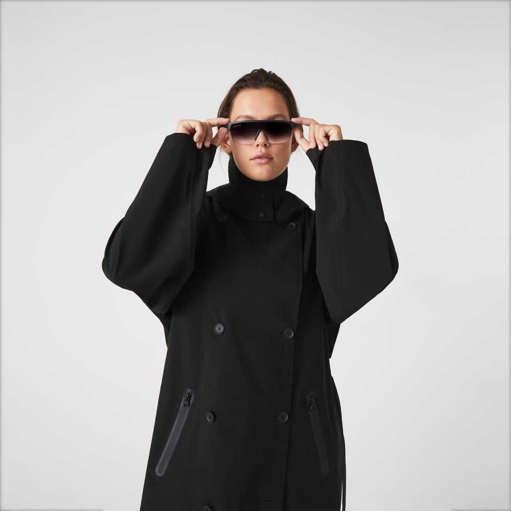 Lacoste Oversized Trench Coat Negras | 9348-WLXNR