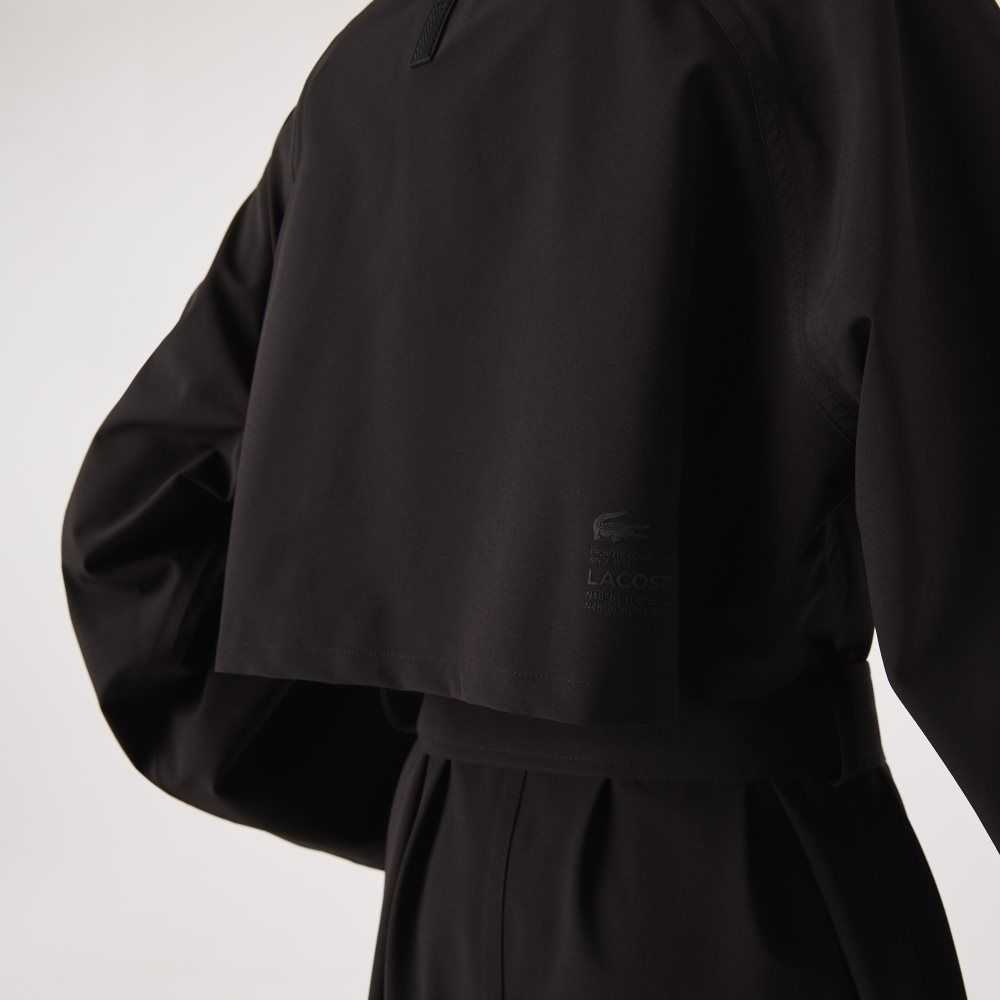 Lacoste Oversized Trench Coat Negras | 9348-WLXNR