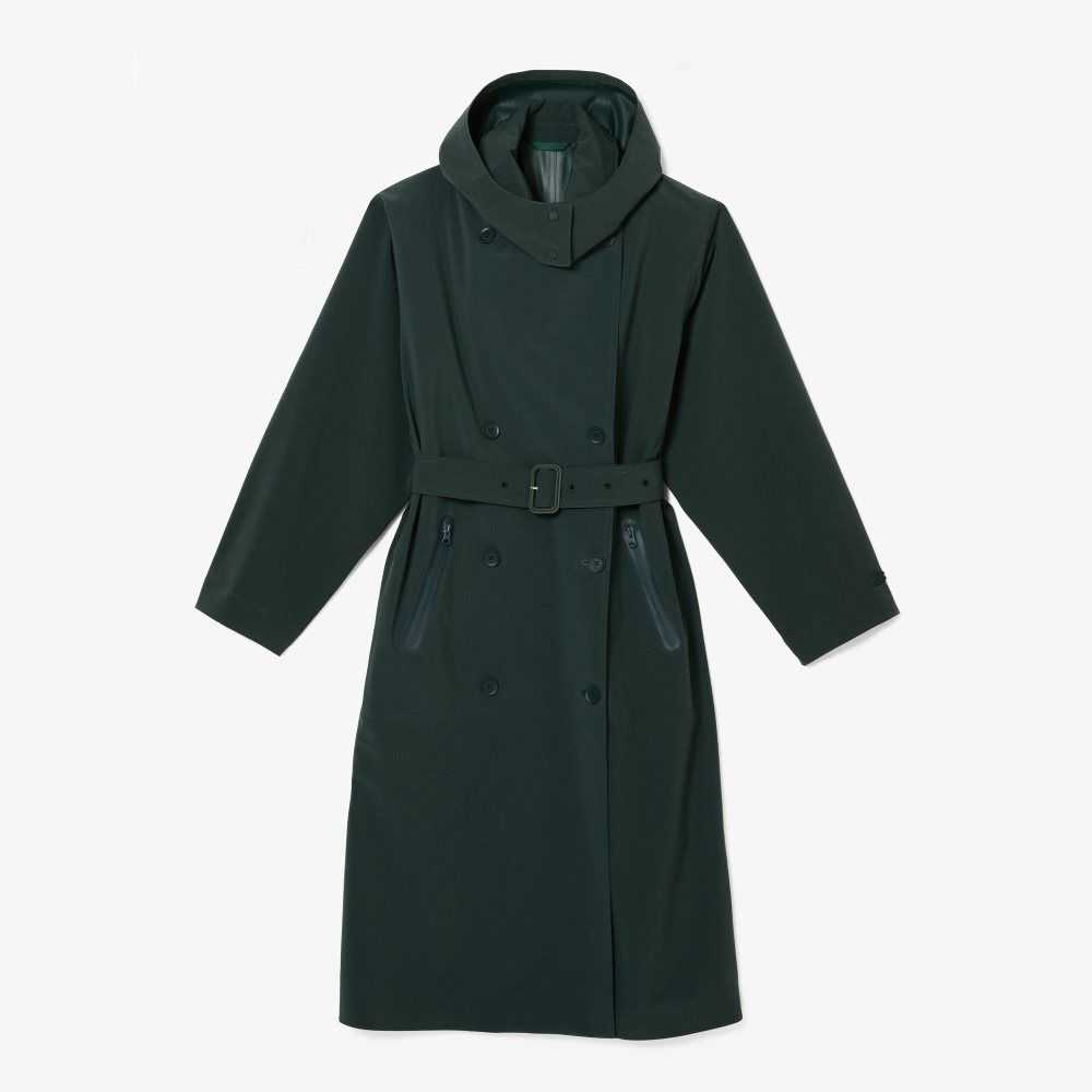 Lacoste Oversized Trench Coat Verde | 5498-GJVAD