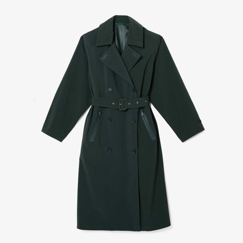 Lacoste Oversized Trench Coat Verde | 5498-GJVAD