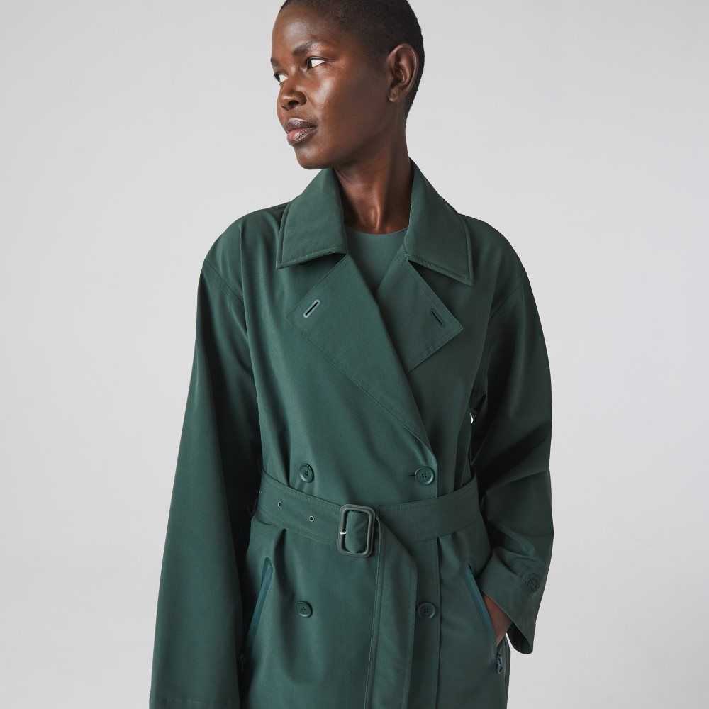 Lacoste Oversized Trench Coat Verde | 5498-GJVAD