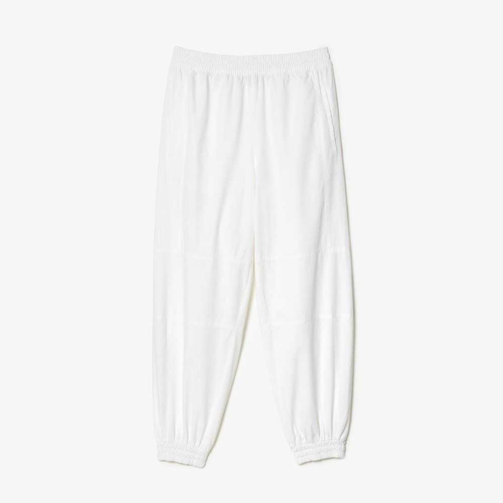 Lacoste Pants with Elasticated Ankle Blancas | 5683-AIQSB