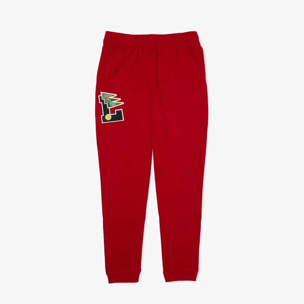 Lacoste Pennants L Badge Fleece Tracksuit Pants Rojas | 4891-WLVAG