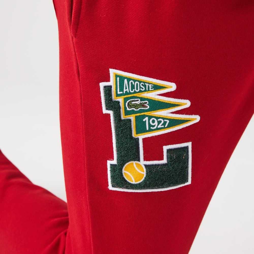 Lacoste Pennants L Badge Fleece Tracksuit Pants Rojas | 4891-WLVAG