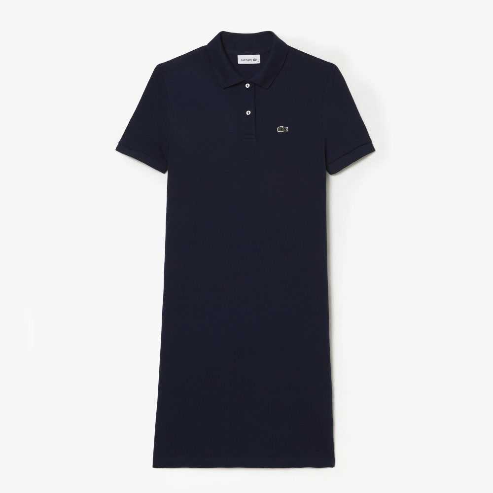 Lacoste Pique Knit Polo Azul Marino Azules | 3796-ZMHIO