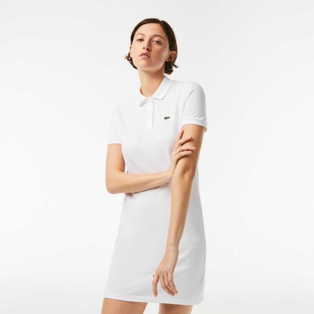 Lacoste Pique Knit Polo Blancas | 8910-BOXUN