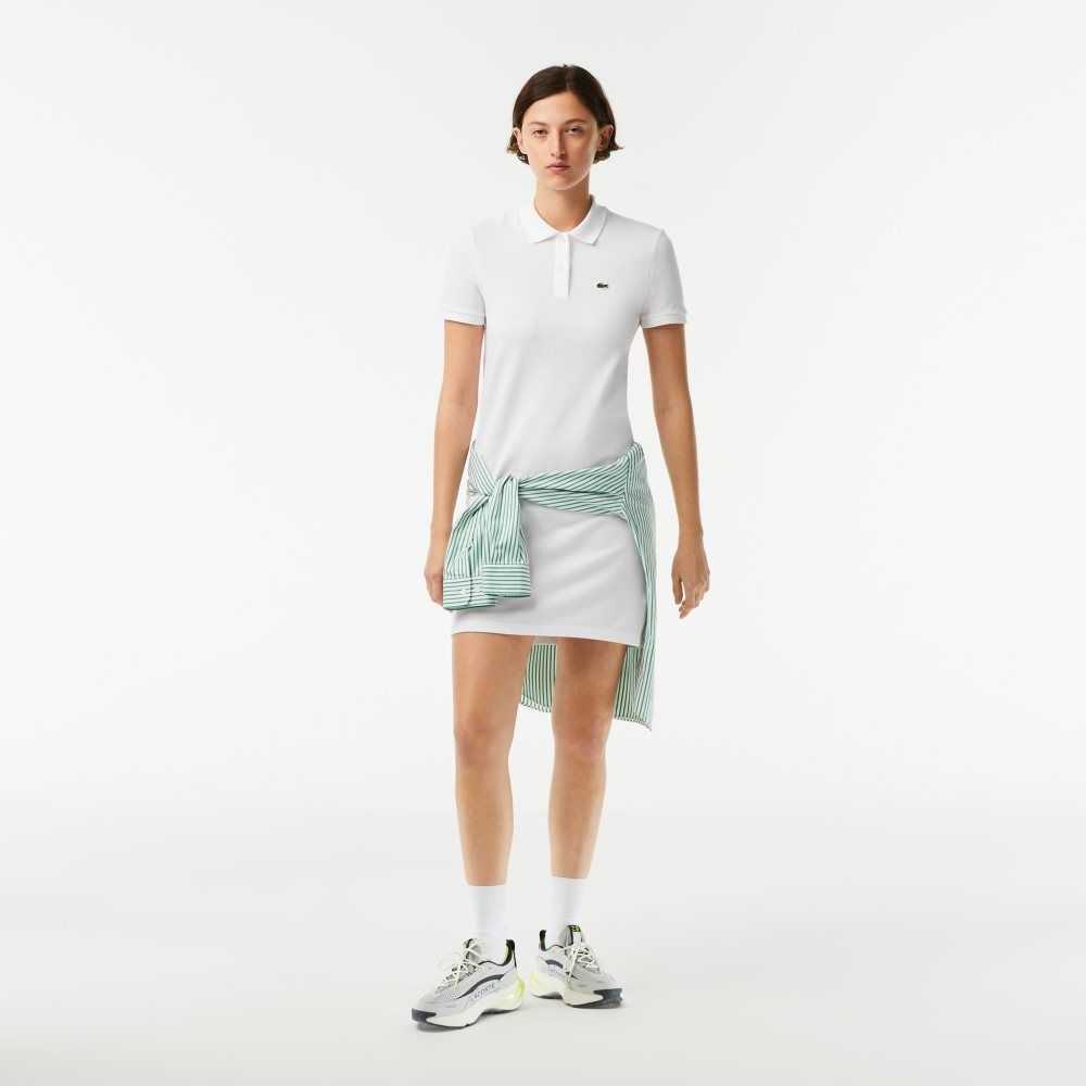 Lacoste Pique Knit Polo Blancas | 8910-BOXUN