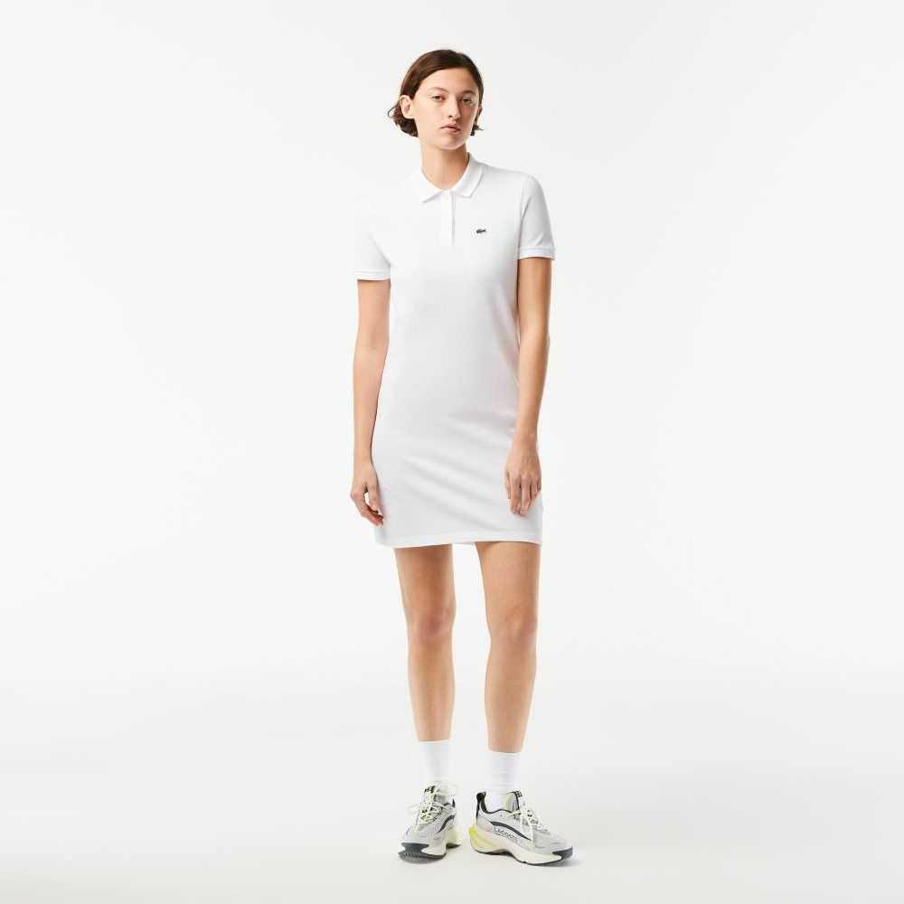 Lacoste Pique Knit Polo Blancas | 8910-BOXUN