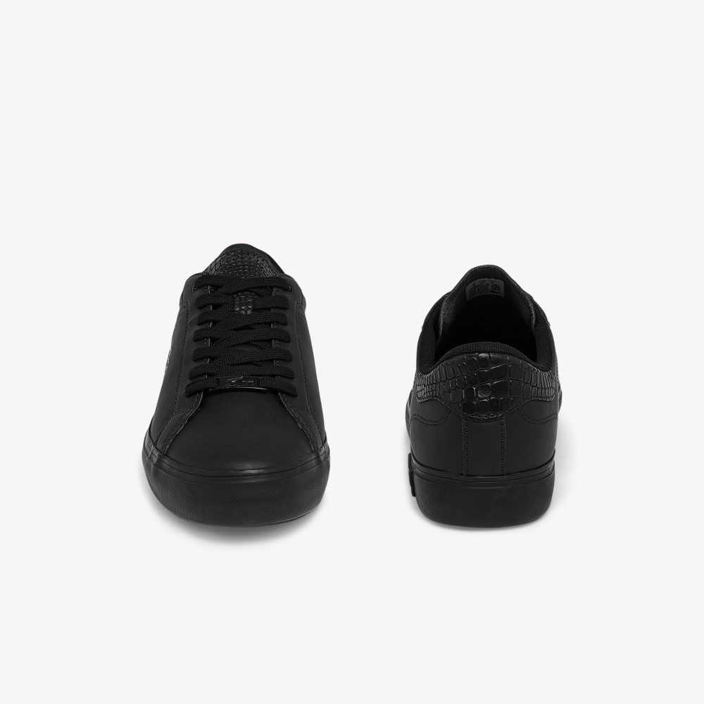 Lacoste Powercourt Burnished Cuero Negras Negras | 6243-ANOFX