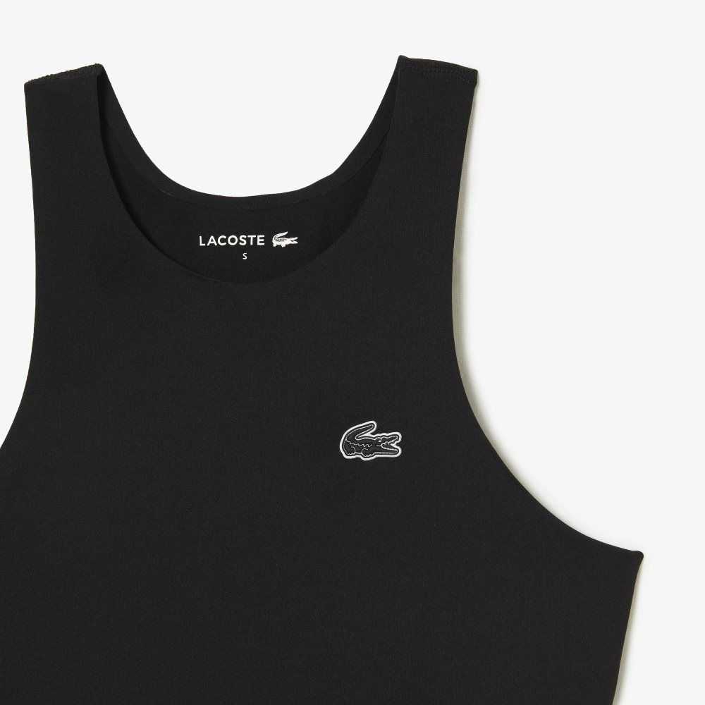 Lacoste Quick-Dry Recycled Polyamide Stretch Bra Negras | 2450-LZTWS