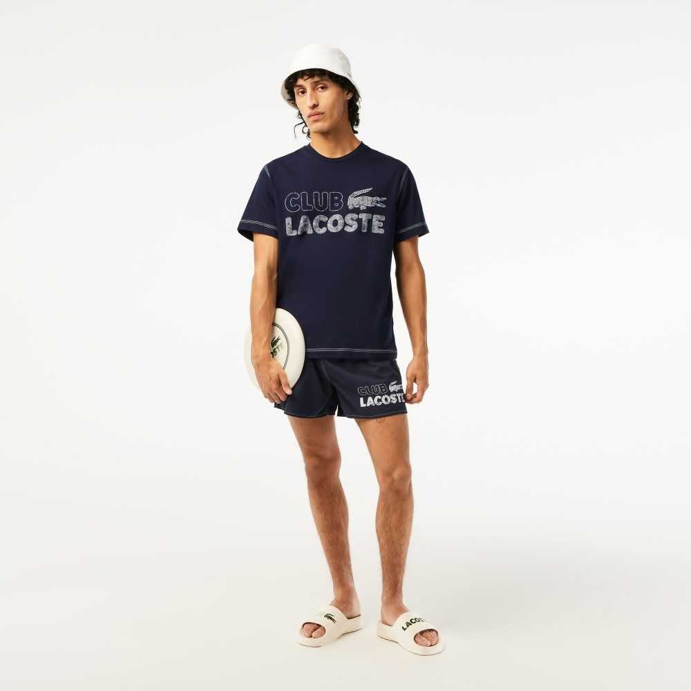 Lacoste Quick-Dry with Integrated Lining Azul Marino Azules | 7501-UXGWK