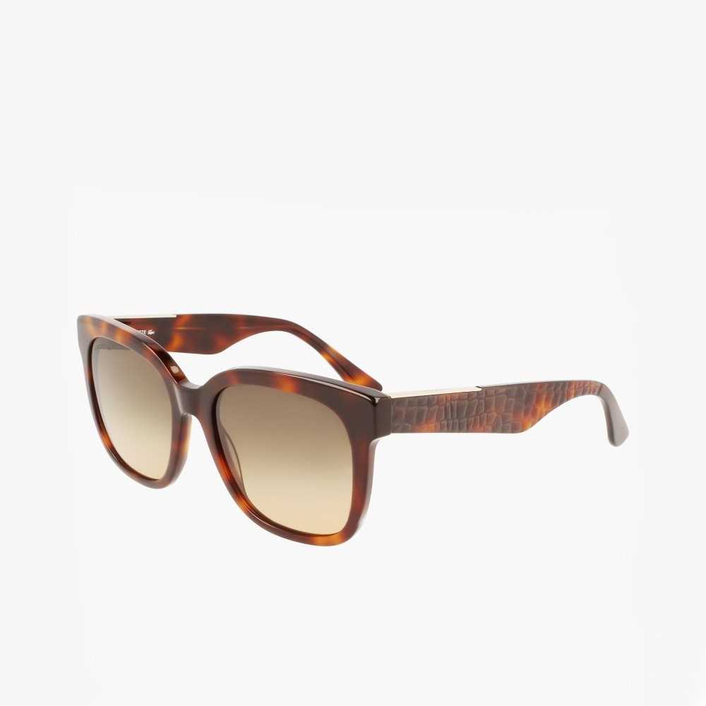 Lacoste Rectangle Acetate Croco Skin Multicolor | 3495-TYMGW