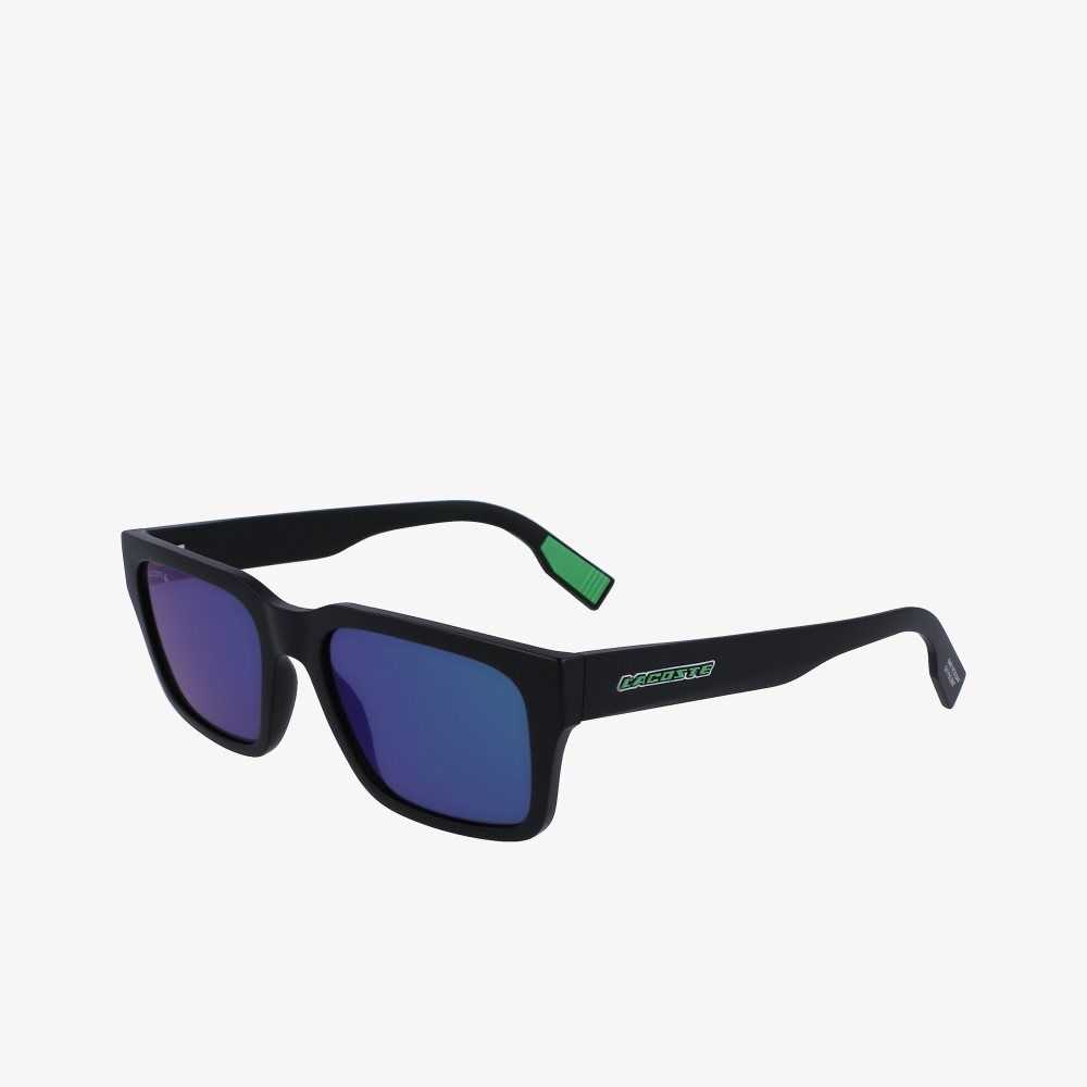 Lacoste Rectangle Active Negras Azules | 0836-RMPGS