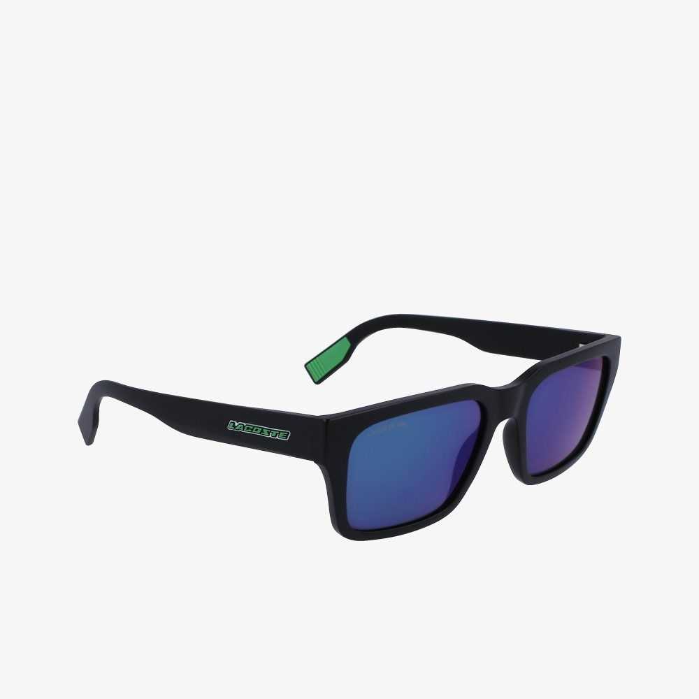 Lacoste Rectangle Active Negras Azules | 0836-RMPGS