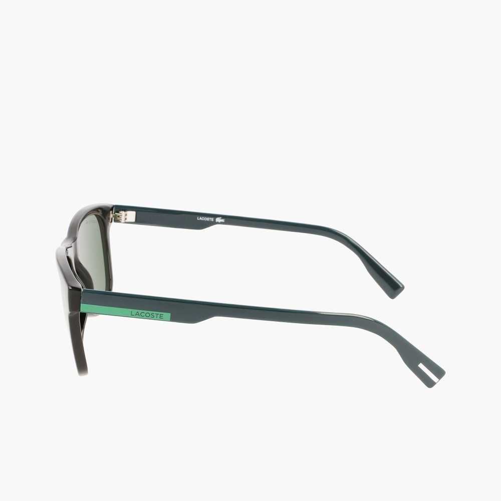 Lacoste Rectangle Color Block Negras | 4837-LMOYN