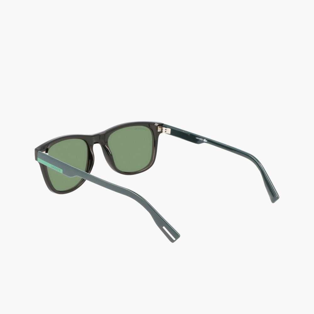 Lacoste Rectangle Color Block Negras | 4837-LMOYN