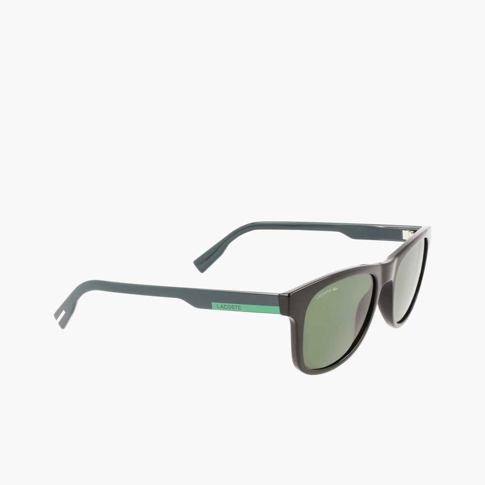 Lacoste Rectangle Color Block Negras | 4837-LMOYN