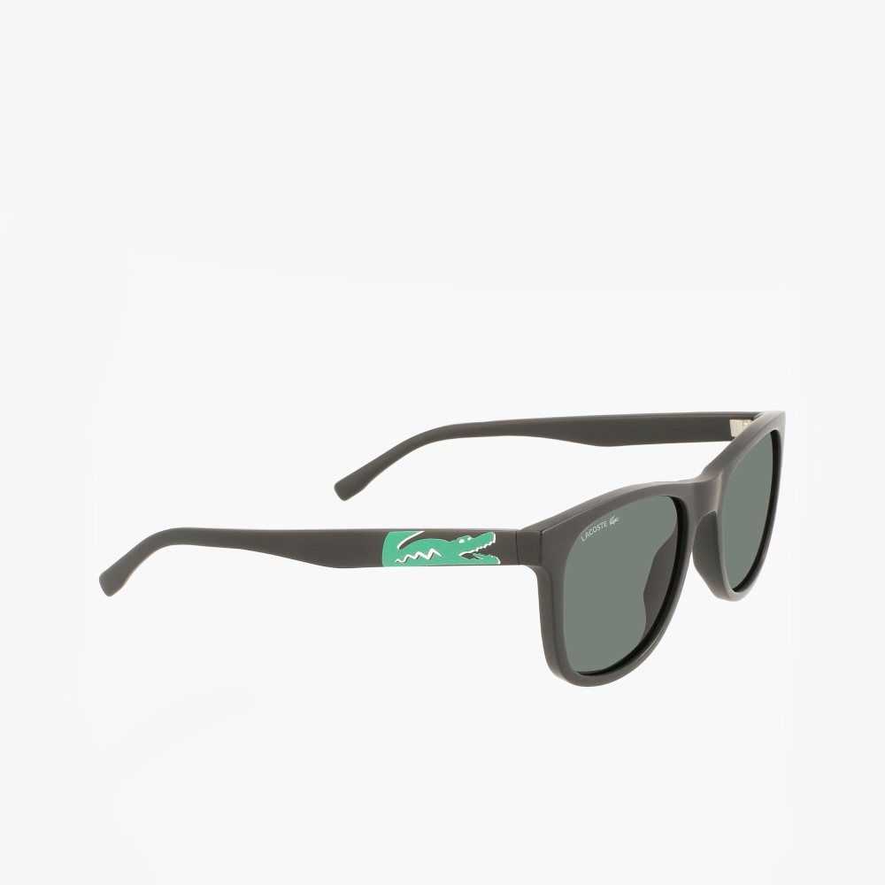 Lacoste Rectangle Recycled PET Injected Beach Pack Negras Naranjas | 7806-JHCXO