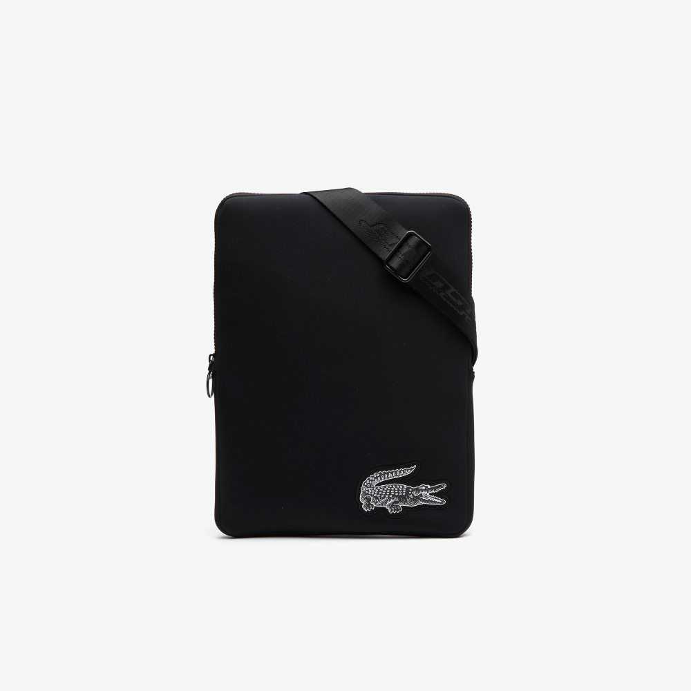 Lacoste Recycled Fiber Crossbody Negras | 1093-HXTFD