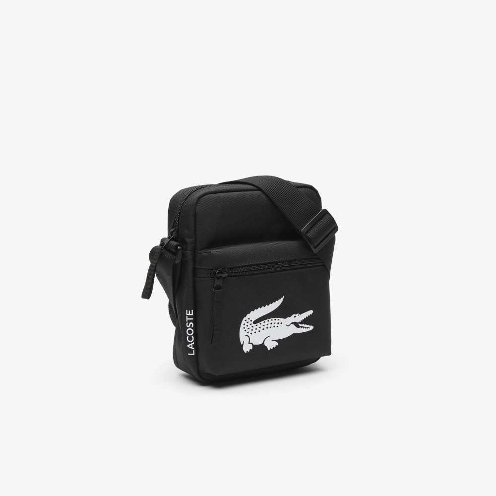 Lacoste Recycled Fiber Shoulder Negras | 2394-DBXAO