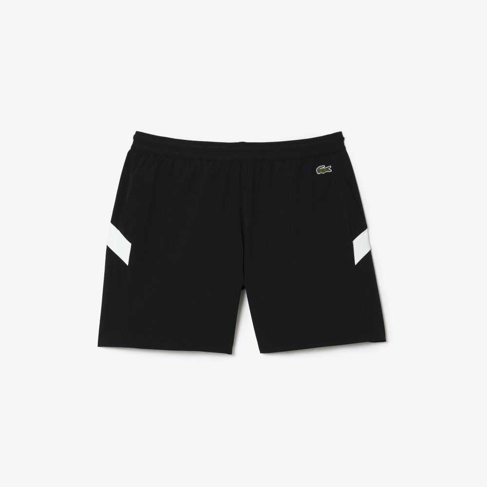 Lacoste Recycled Polyamide Colorblock Negras Blancas | 0142-OGFZN