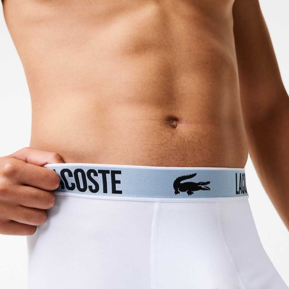 Lacoste Recycled Polyester Jersey Trunk 3-Pack Negras Gris Oscuro Blancas | 8401-FMVIO