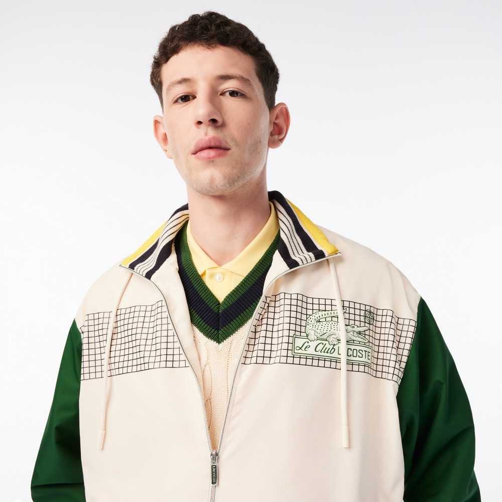 Lacoste Recycled Polyester Pista Blancas Verde | 8612-HEQKV