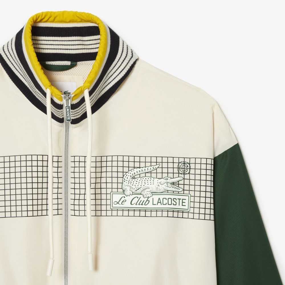 Lacoste Recycled Polyester Pista Blancas Verde | 8612-HEQKV