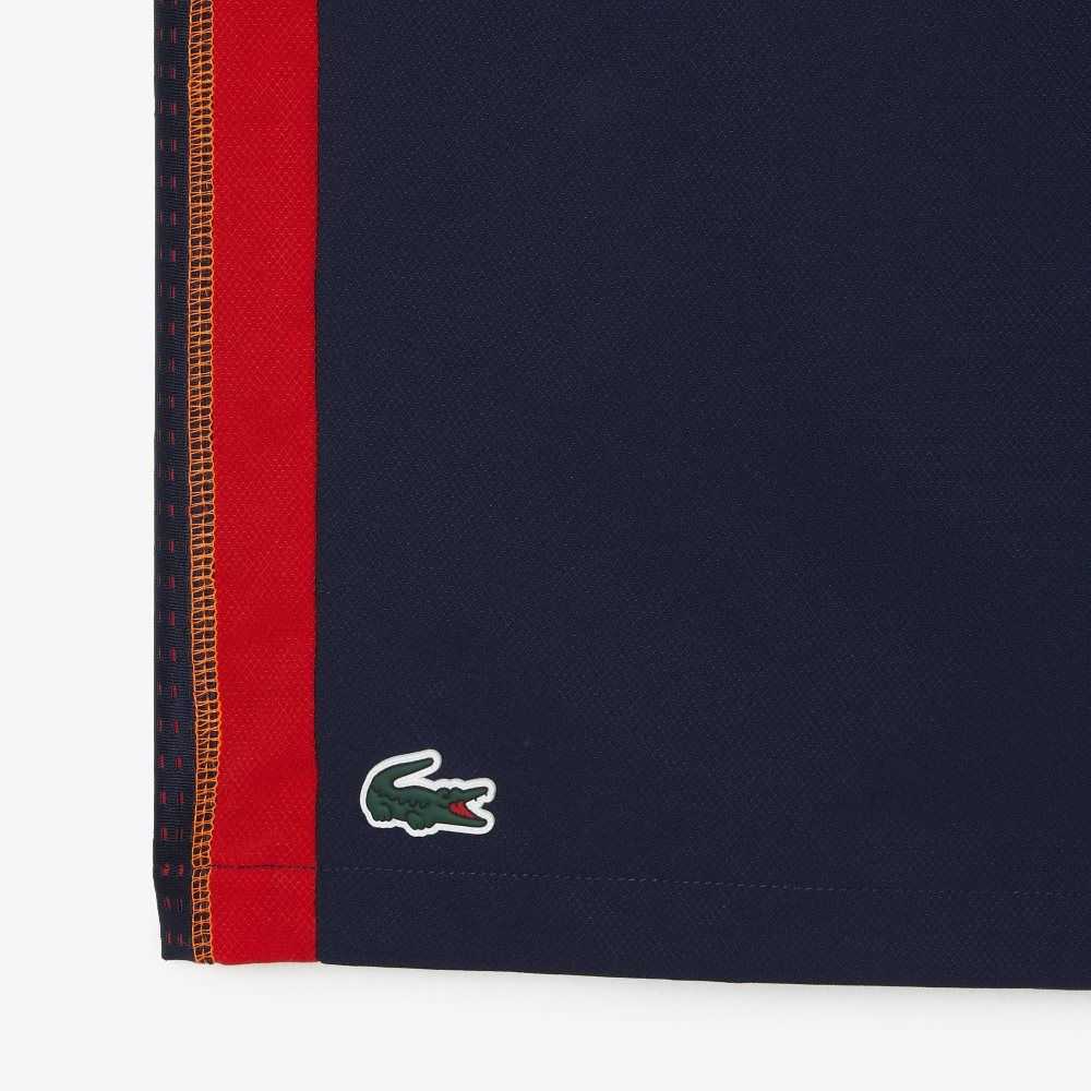 Lacoste Recycled Polyester Tenis Azul Marino Azules Rojas Naranjas | 5271-AOBNY