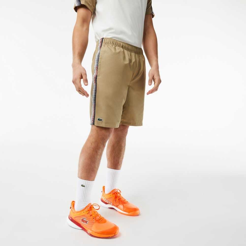 Lacoste Recycled Polyester Tenis Beige | 7584-UIHVO