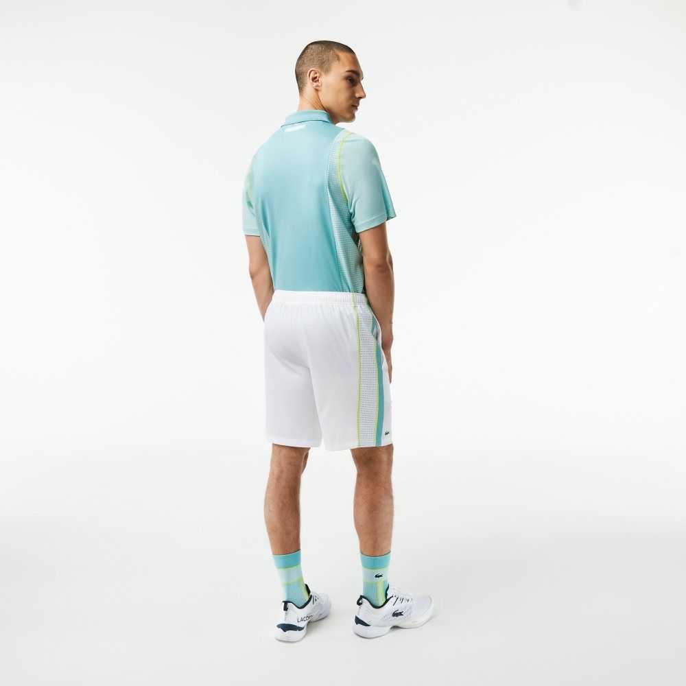 Lacoste Recycled Polyester Tenis Blancas Verde Amarillo | 5120-EPKQZ